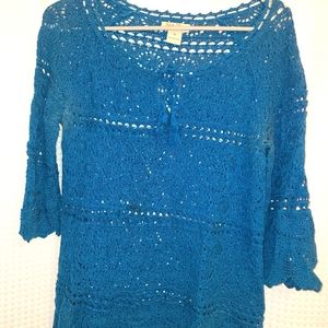 Lucky Brand Crochet Sweater